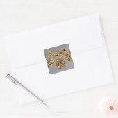 Halfvormig ketting met slangen vierkante sticker (Envelop)