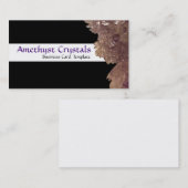 Halfwaardevol Amethyst kristallen Visitekaartje (Voorkant / Achterkant)