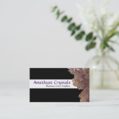 Halfwaardevol Amethyst kristallen Visitekaartje (Staand voorkant)