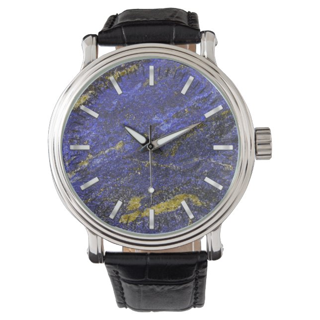 Halfwaardevol Lapis Lazuli Horloge (Voorkant)