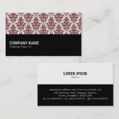 Halfway 059 - Dk Brown Damask Visitekaartje (Voorkant / Achterkant)