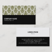 Halfway 068 - Deep Olive Damask Visitekaartje (Voorkant / Achterkant)