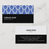 Halfway 077 - Navy Damask Visitekaartje (Voorkant / Achterkant)