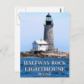 Halfway Rock Lighthouse, Maine Briefkaart (Voorkant / Achterkant)