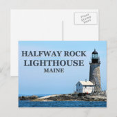 Halfway Rock Lighthouse, Maine Briefkaart (Voorkant / Achterkant)