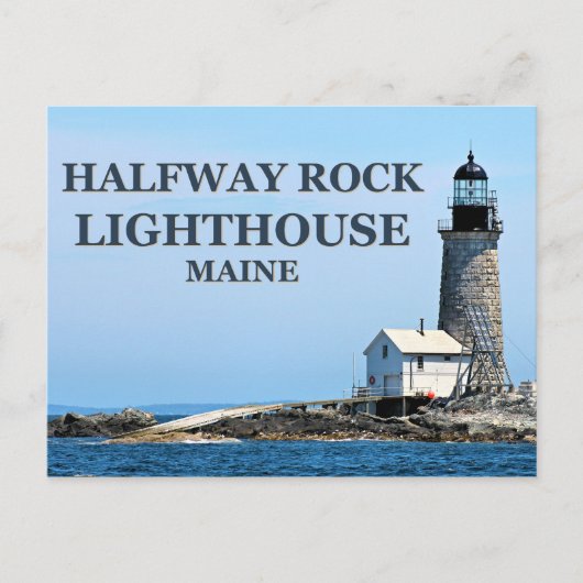 Halfway Rock Lighthouse, Maine Briefkaart (Voorkant)