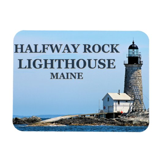Halfway Rock Lighthouse, Maine Photo Magnet Magneet (Horizontaal)