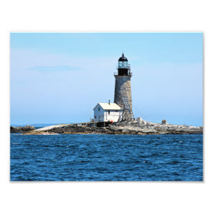 Halfway Rock Lighthouse, Maine Photo Print Foto Afdruk