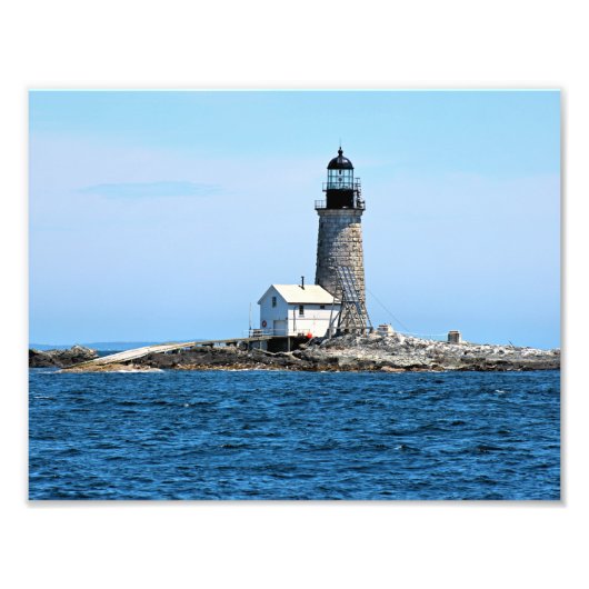 Halfway Rock Lighthouse, Maine Photo Print Foto Afdruk (Voorkant)