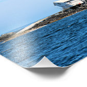 Halfway Rock Lighthouse, Maine Photo Print Foto Afdruk (Hoek)