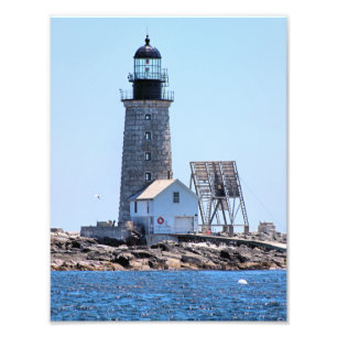 Halfway Rock Lighthouse, Maine Photo Print Foto Afdruk