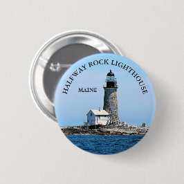 Halfway Rock Lighthouse, Maine Round Button