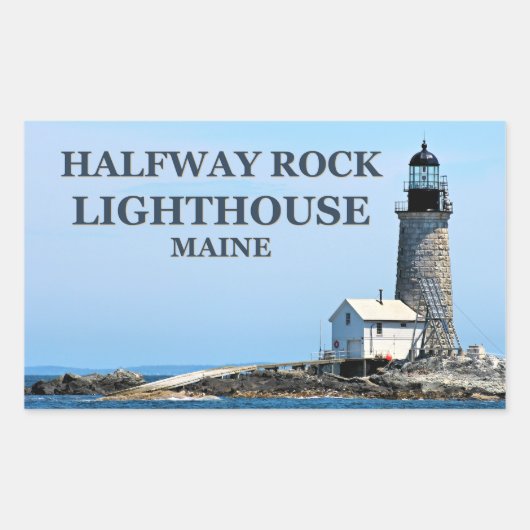 Halfway Rock Lighthouse, Maine Stickers (Voorkant)
