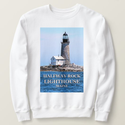 Halfway Rock Lighthouse, Maine Sweatshirt (Design voorkant)