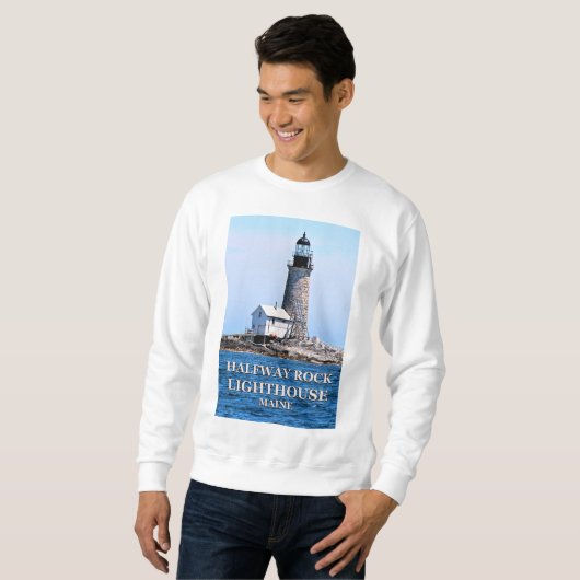Halfway Rock Lighthouse, Maine Sweatshirt (Voorkant volledig)