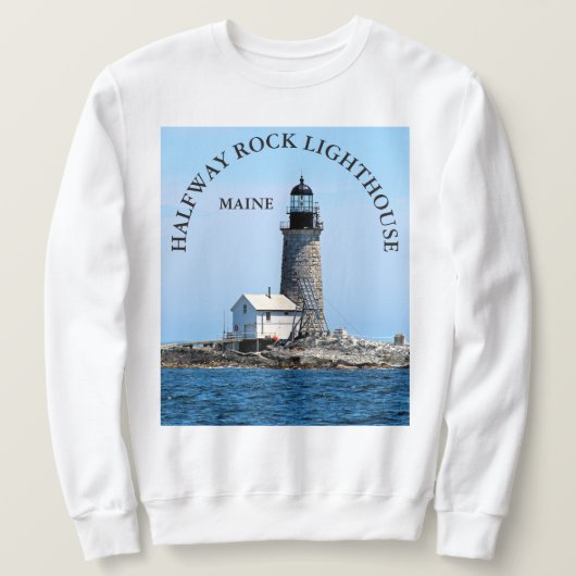 Halfway Rock Lighthouse, Maine Sweatshirt (Design voorkant)