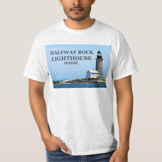 Halfway Rock Lighthouse, Maine T-Shirt (Voorkant)