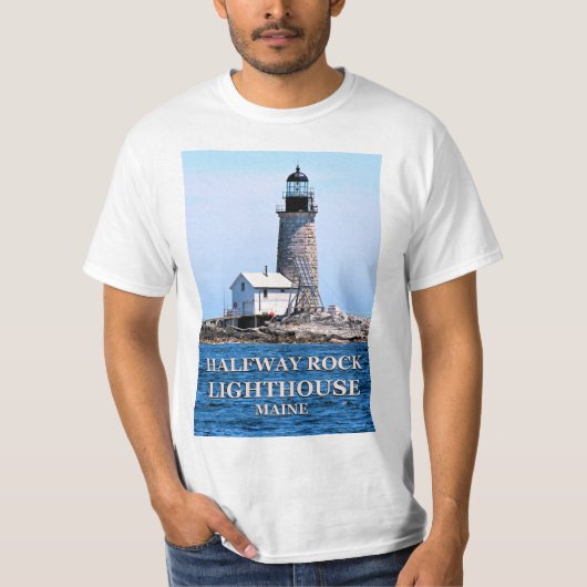Halfway Rock Lighthouse, Maine T-Shirt (Voorkant)