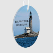 Halfway Rock vuurtoren, Maine Holiday Ornament (voorkant)