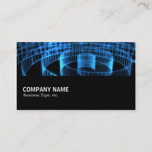 Halfweg 028 - Blauwe spiraal Visitekaartje (Voorkant)