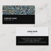 Halfweg 034 - Blauwe Abstract Vijver Visitekaartje (Voorkant / Achterkant)