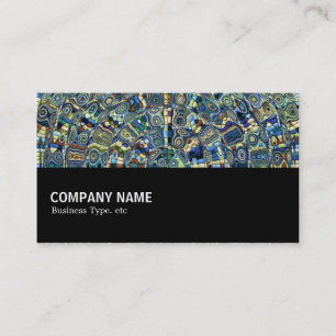 Halfweg 034 - Blauwe Abstract Vijver Visitekaartje