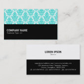 Halfweg 054 - Aqua Damask Visitekaartje (Voorkant / Achterkant)
