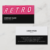 Halfweg 092 - Retro is Neon Visitekaartje (Voorkant / Achterkant)