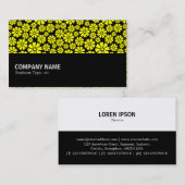 Halfweg - 8 Petals - Geel op zwart Visitekaartje (Voorkant / Achterkant)