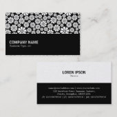 Halfweg - 8 Petals - (Gold) op zwart Visitekaartje (Voorkant / Achterkant)