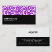 Halfweg - 8 Petals - Paars op wit Visitekaartje (Voorkant / Achterkant)