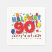 Halfweg 90! servetten (Voorkant)