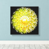 Halfweg naar de zonnepenseelstreek Spiral Mandala Canvas Afdruk (Insitu (Houten vloer))