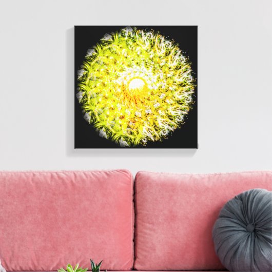 Halfweg naar de zonnepenseelstreek Spiral Mandala Canvas Afdruk (Insitu (Woonkamer))