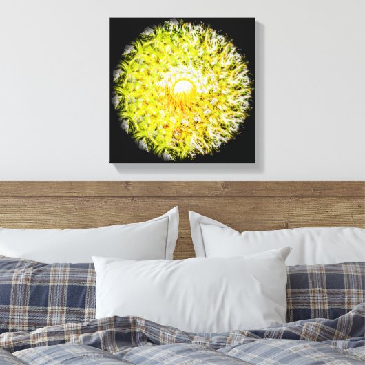 Halfweg naar de zonnepenseelstreek Spiral Mandala Canvas Afdruk (Insitu (Slaapkamer))