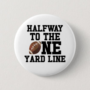 Halfweg naar één Football van de Yard-lijn halve d Ronde Button 5,7 Cm