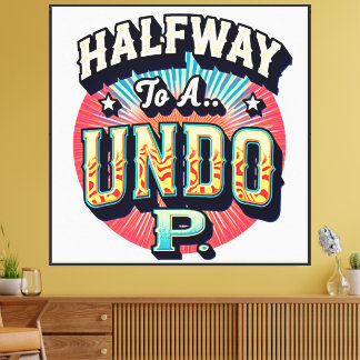 Halfweg naar een Hundo - 50e verjaardag Canvas Afdruk