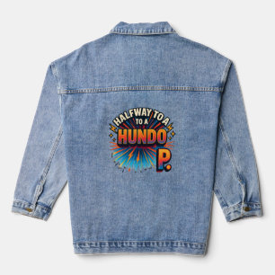 Halfweg naar een Hundo - Motivatie Denim Jacket