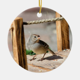 Halfweg over de brug keramisch ornament