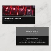 Halfweg V2 - Ggloeiend toetsenbord Visitekaartje (Voorkant / Achterkant)