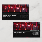 Halfweg V3 - Ggloeiend toetsenbord Visitekaartje (Voorkant / Achterkant)