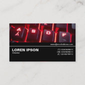 Halfweg V3 - Ggloeiend toetsenbord Visitekaartje (Achterkant)