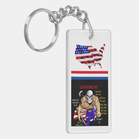 Halfwissel / lethernecks sleutelhanger (Voorkant Links)