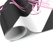 Halfwitte en zwarte afbeelding cadeaupapier (Rol Hoek)