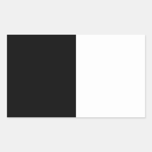 Halfwitte en zwarte afbeelding rechthoekige sticker (Voorkant)