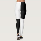 Halfwitte en zwarte helft leggings (Achterkant)