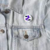 Halfzus Paarse Pony Broer of Zus Ronde Button 3,2 Cm (In situ)