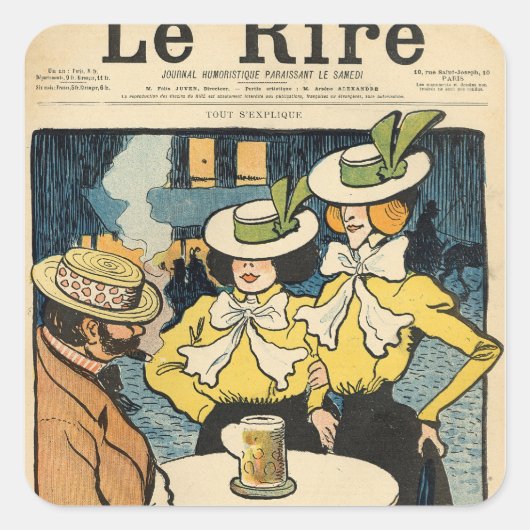 Halfzussen Vierkante Sticker (Voorkant)