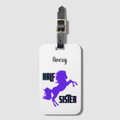 Halfzuster Paarse Pony Bagagelabel (Voorkant (verticaal))