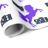 Halfzuster Paarse Pony Cadeaupapier (Rol Hoek)